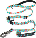 Hotsky Tactical Bungee Shock Absorbing No Pull Dog Leash,Leaves,4-6FT | Heavy Duty for Medium Large Dogs That Pull up to 660 lb,with Padded Double Handle ＆ Car Seatbelt,360°Rotating Locking Clasp by Hotsky