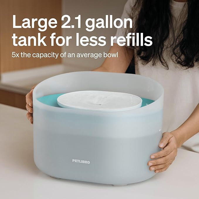 PETLIBRO 2.1Gal/8L Dog Water Fountain for Large Dog, Anti-Splash Dog Water Bowl Dispenser, Super Quiet Pet Water Fountain, 5 Layer Filtration Water Dispenser for Large Dogs Cats and Multi-Pet Homes - Image 4