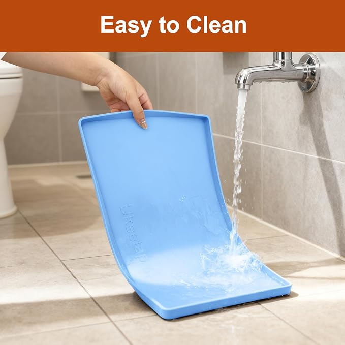 19" x 12" Extra Thick Silicone Mat Waterproof with Raised Edge, Blue | BPA-Free Non-Slip Dog & Cat Food Mat, Feeding Mat for Food and Water Bowls, Spill Proof Mat to Protect Floors - Image 6
