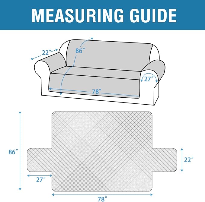 H.VERSAILTEX Sofa Slipcover Sofa Cover 100% Waterproof Couch Cover with Elastic Straps Furniture Protector for Pets Kids Children Dog Cat(Oversized Sofa, Chocolate) - Image 2