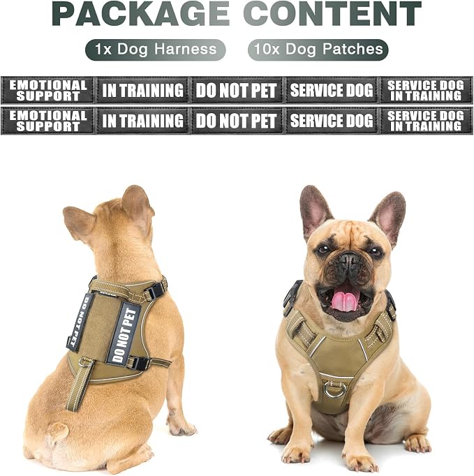 Tactical Dog Harness, No Pull Dog Harness for Medium Large Dogs with Handle & Molle, Military Service Dog Vest Harness in Training Pet Harness for Small Dogs - Image 2