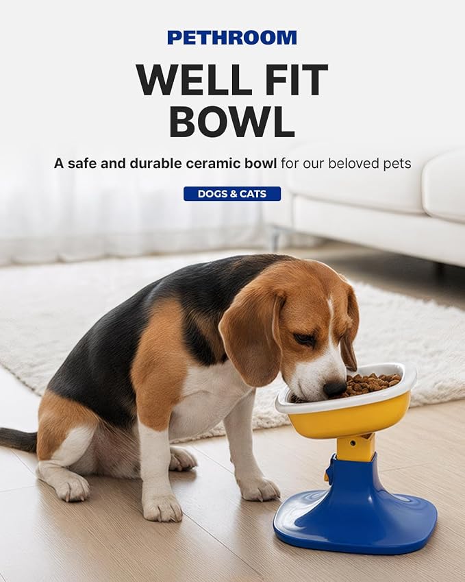 Well Fit Dog Bowl, Durable Ceramic Cat & Dog Food and Water Bowl - Image 2