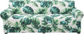 hyha Stretch Couch Covers, Sofa Cover for 3 Cushion Couch Pet Friendly | Floral Pattern, Printed, 4 Pieces, 3 Separate Cushion Sofa, Durable Anti-slip Washable Protector with Elastic Bottom for Dogs by hyha