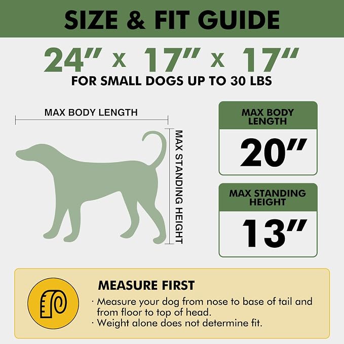 Veraste 24" Soft Collapsible Travel Dog Crate for Small Medium Pets,Green | 4-Door Foldable Travel Crate,breathable mesh, foldable with storage bag - Image 2