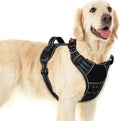 Eagloo Dog Harness No Pull for Large Dogs, Easy On & Off with 3 Buckles | No Choke with Front Clip, Adjustable Fit, MOLLE System, Reflective Vest, Easy Control for Walking, Black, Large by GoExplorewithEagloo
