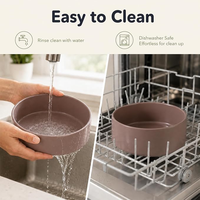 Havniva Ceramic Dog Bowls, Dog Food and Water Bowl Set, Dog Water Bowl | 8.3” Ceramic Dog Food Bowls with Non-Slip Rubber Base, Large Capacity, Dog Feeding Bowls for Large Dogs - Image 5