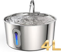 4L/135oz Large Cat Water Fountain Advanced 304 Stainless Steel with Detachable Tank, Easy to Clean, Automatic Pet Fountain Quiet Cats Water Dispenser, Dogs (135oz Large Cat Fountain) by Unknown