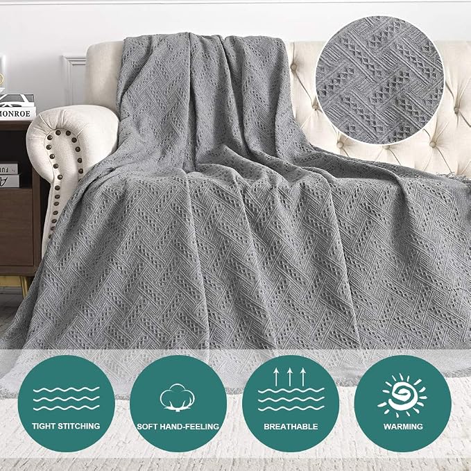 MYSKY HOME Couch Cover Sofa Covers for 3 Cushion Couch Sofa Protector Sectional Sofa Couch Cover for Pets Sofa Throws Living Room Geometrical Sofa Slipcovers for Dogs (XX-Large, 91" x 134", Grey) - Image 3