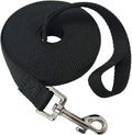 Nylon Training Dog Leash for Small Medium Large Dogs, 15ft 20ft 30ft 50ft Long Leash Dog/Puppy Lead for Obedience Recall Training, Camping (1" x 20ft, Black) by MANDAO