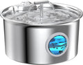 Cat Water Fountain Stainless Steel: 2.6L Cat Fountain for Drinking - Pet Water Fountain for Cats Indoor - Automatic Pet Water Dispenser Bowl - Best Auto Feeding Supplies Gift for Small Dog Large Kitty by UMOCUOY