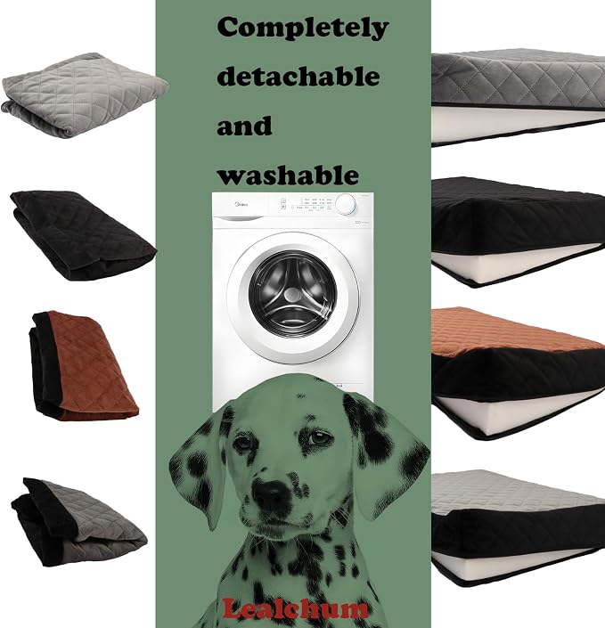 Lealchum Dog Car Seat for Medium Sized Dog,Car Dog Bed with Adjustable Leashes,Comfort and Support with Memory Foam Filled,Safety Travel Per Car Seat with Non-Slip Bottom(Grey, Large) - Image 5