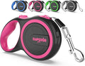 Emperor Pets Pink Heavy Duty Retractable Dog Leash 26 ft – Tangle-Free Nylon Tape, Anti-Slip Grip, Reflective – Retractable Leash for Medium Large Dogs up to 110 lbs -Classic-PK26 by EmperorPets