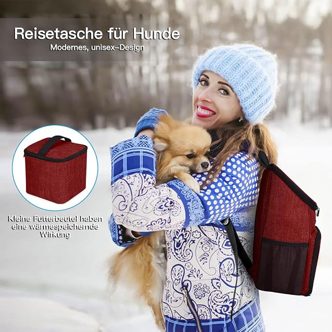 BAGLHER丨Dog Travel Bag, Airline Approved Pet Supplies Backpack, Dog Travel Backpack with 2 Silicone Collapsible Bowls and 2 Food Baskets - Image 7