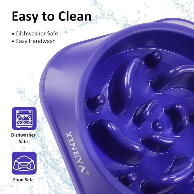 YINEYA Slow Feeder Dog Bowls, Pet Supplies That Slow Down Eating, Pet Food Bowls, Maze Dog Puzzle Feeder for Medium Breed | Dog Food Bowl Slow Down Eating Prevents Bloat, Promotes Healthy Digestion, Puzzle Feeder Interactive Makes Meal Time Fun - Image 7