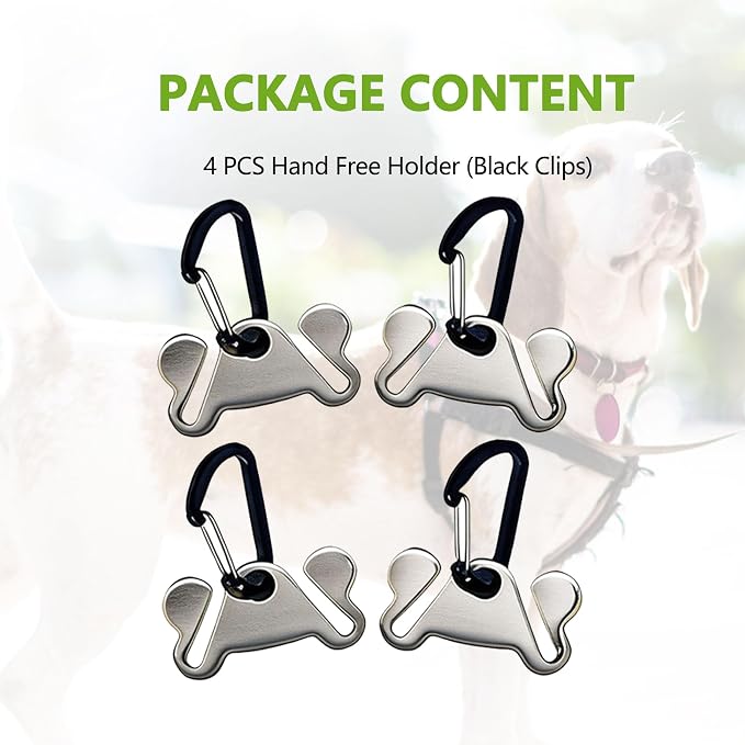 4PCS Dog Poop Bag Holder, Waste Bag Holder, Dog Poop Bag Carrier, Hand Free Holder, Metal Holder - Image 6