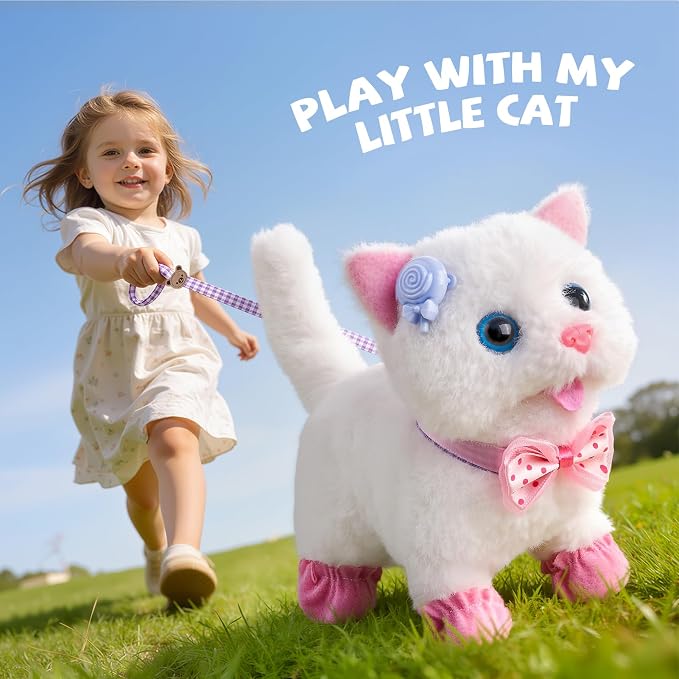 Cat Toys for Kids Girls, Interactive Robot Cat Toy for Girl 4 5 6 7 8 Year Old, Dress Up for Little Cat, Pretend Play Toddlers Girl Toy for 5-7 6-8, Ideas Birthday Gifts for Girl 5 Year Old - Image 7