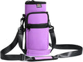 Nuovoware Water Bottle Carrier Bag, 25oz/32oz Bottle Pouch Holder, Adjustable Shoulder Hand Strap 2 Pocket Sling Neoprene Sleeve Sports Water Bottle Bag for Men Women Hiking Travel, Taro Purple | Adjustable Shoulder Hand Strap, 2 Pocket, Neoprene Sleev... by NUOVOWARE