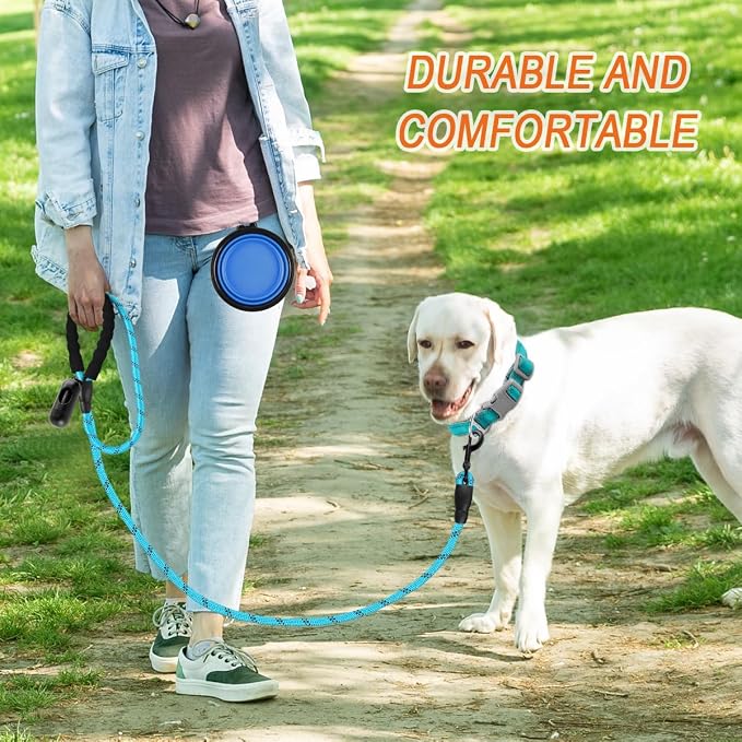 BARKBAY Dog Leashes for Large Dogs Heavy Duty Dog Leash 4/5/6 FT with Comfortable Padded Handle and Highly Reflective Threads for Medium Large Dogs Walking Training Running (6FT-1/2'',Blue) - Image 8