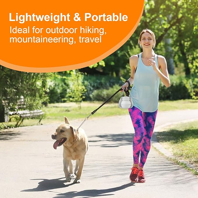 Dog Water Bottle,Portable Water Bowl for Dog,Collapsible Food Grade Silicone,Travel Pet Water Bottle for Outdoor Walking, Hiking, Camping,Gray - Image 5