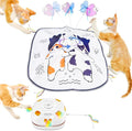 ORSDA Cat Toys for Indoor Cats, 5 in 1 Interactive Automatic Kitten Toys Rechargeable Electric Hide and Seek, Moving Feather, Whack-A-Mole, Spin Flying Teaser Wand Exercise Kicker, Gifts for Cat by ORSDA