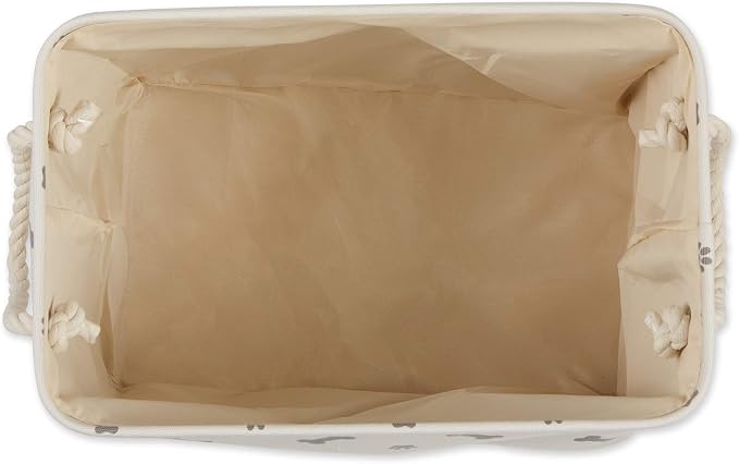 Bone Dry Pet Storage Collection Paw and Bone Print, Large Rectangle, 17.5x12x15", Gray - Image 2