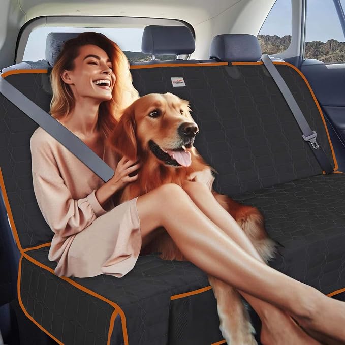 Reliadura Dog Seat Cover for Back Seat Waterproof Bench Seat Covers for SUV Washable Car Seat Covers for Dogs Non-Slip Pet Seat Cover for Back Seat Heavy Duty Protector for SUVs - Image 3