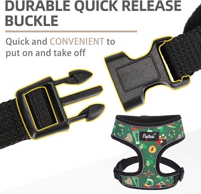 PUPTECK Small Dog Harness and Leash Set No Pull for XS XXS Sized Dogs Puppy | Escape Proof No Choke Pet Cat Adjustable Soft Padded Walking Vest - Image 4