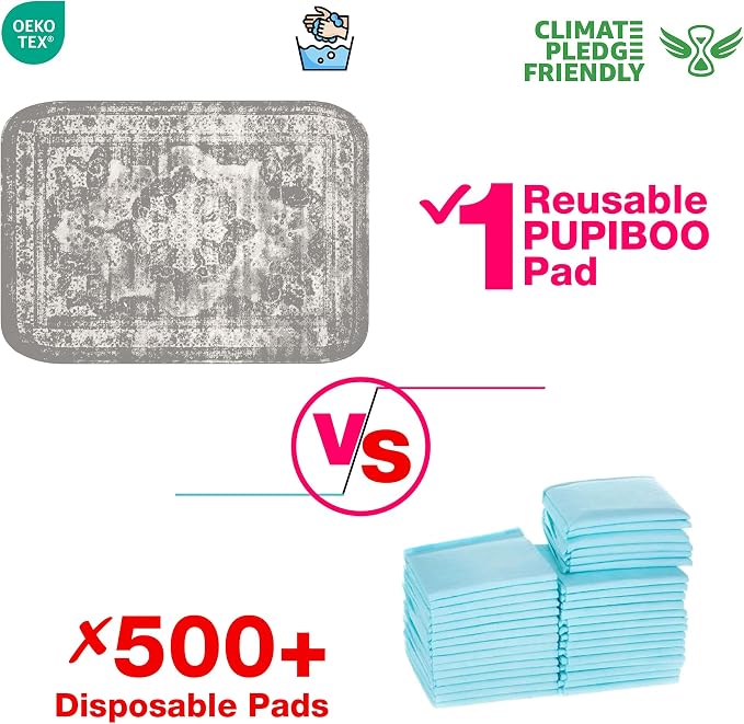 PUPIBOO Washable Pee Pads for Dogs and Cats - Super Absorbent Reusable Puppy Training Pads - 100% Waterproof, Leak-Proof & Non-Slip Whelping Pads for Pet Housebreaking - Image 3