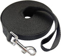 Nylon Training Dog Leash for Small Medium Large Dogs, 15ft 20ft 30ft 50ft Long Leash Dog/Puppy Lead for Obedience Recall Training, Camping (1" x 30ft, Black) by MANDAO