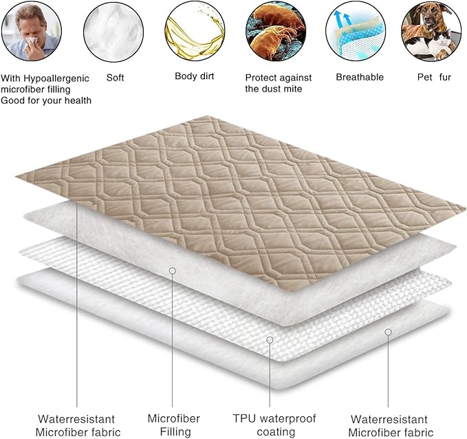 Ameritex Waterproof Dog Bed Cover Pet Blanket for Furniture Bed Couch Sofa Reversible - Image 6