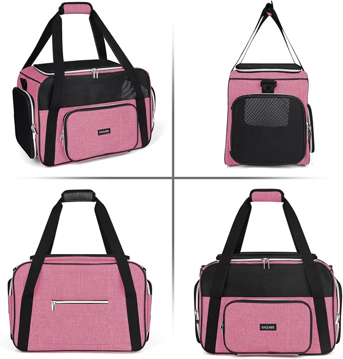 BAGLHER Pet Travel Carrier, Cat Carriers Dog Carrier for Small Medium Cats Dogs Puppies, Airline Approved Small Dog Carrier Soft Sided, Collapsible Puppy Carrier - Image 4