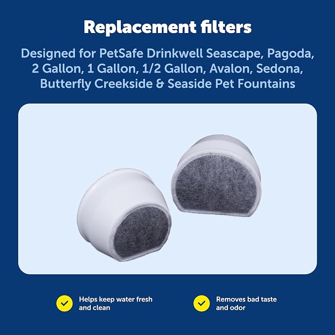 PetSafe Drinkwell Pet Fountain Replacement Carbon Filters, 4 Filters | Certified Fit for Drinkwell Fountains, 50% More Carbon Than Generic Brands, 2-4 Weeks Filtration per Filter - Image 5