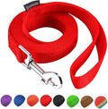 AMAGOOD 6 FT Puppy/Dog Leashes, Traditional Style Leash with Easy to Use Collar Hook, Great for Small, Medium and Large Dogs (3/4 in x 6 ft, Red) by DOGLEASH