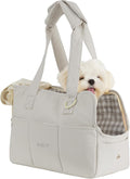 ONECUTE Dog Purse Carrier for Small Dogs Rabbit cat with Large Pockets, Cotton Bag, Dog Carrier Soft Sided, Collapsible Travel Puppy Carrier (Grey, 13.6" L x 6.5" W x 10" H) by ONECUTE