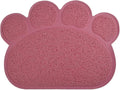 DM Paw-Shaped Cat Litter Box Mat,10 Colors Available,15.75x11.75 Inches (Oldrose) by DMWirelessCarCharger