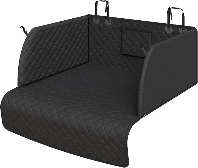 PETICON SUV Cargo Liner for Dogs, Pet Trunk Cover with Cushioned Sides | Full Coverage Non-Slip Cargo Cover with Bumper Flap Protector, Waterproof 600D Oxford, 28D High-resilience Foam, Safer Rides by PETICON