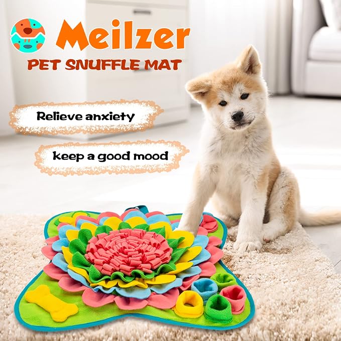 Snuffle Mat for Dogs Pet Treats Feeding Mat for Small/Medium Breed Dogs Non-Slip/Portable/Durable Interactive Dog Puzzle Toys Encourages Natural Foraging Skills (Pink) - Image 6