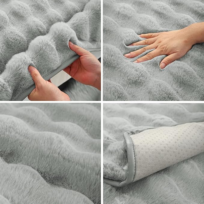 Faux Fur Couch Covers for Sofa Thick Fuzzy Sofa Covers for Dogs | Soft Warm Couch Cover Shaggy Fuzzy Sectional Sofa Cover Non-Slip Plush Sofa Slipcover Furniture Protector - Image 7