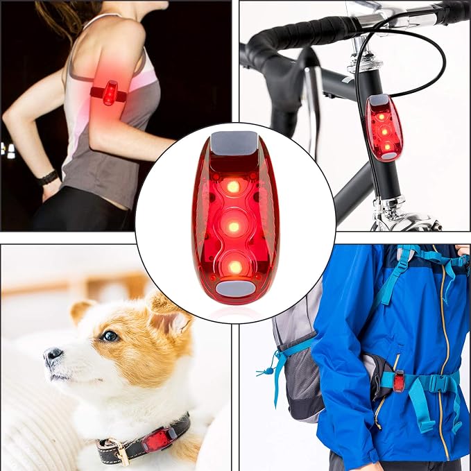 9 Pack LED Safety Lights, Clip-On Flashing Strobe Lights for Night | High Visibility LED Clip-On Safety Lights In Red, Blue And Green For Running, Walking And Cycling. Wear On Clothes Or Gear. - Image 7