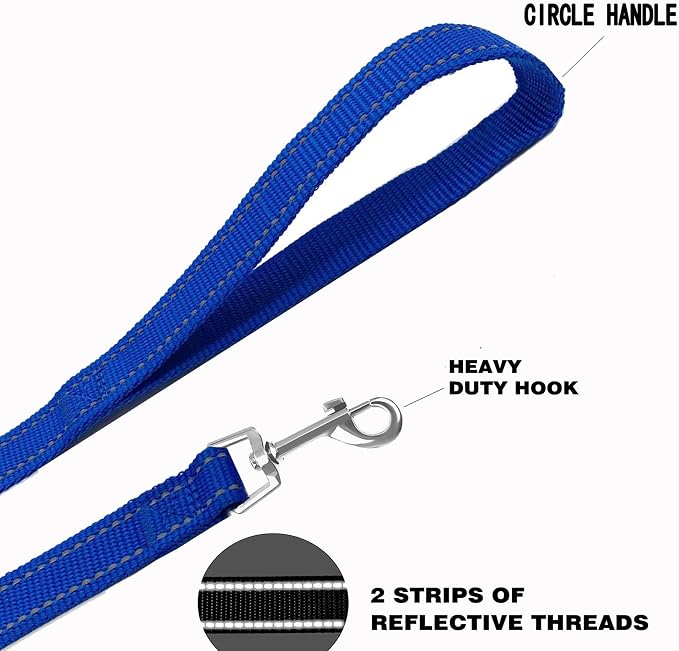 Nylon Training Dog Leash for Small Medium Dogs, 15ft 20ft 30ft 50ft 100ft Reflective Long Leash Dog/Puppy Lead for Obedience Recall Training, Camping - Image 4