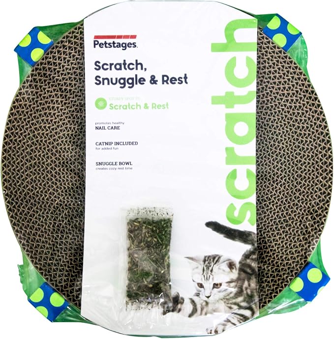 Catstages Scratch,Snuggle & Rest – 2‑in‑1 Indoor Cat Scratcher & Elevated Cat Lounger,Catnip Included,(Pack of 6) - Image 2
