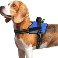 rabbitgoo No Pull No Choke Pet Vest, Adjustable Pet Harness with Molle | Medium Sized Dog Harness, Reflective, Easy Wearing with One Buckle for Walking, Training, Blue, M by rabbitgoo
