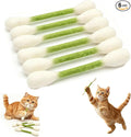 Giant Qtip Cat Toy, Cotton Swab Cat Toy with Catnip, Interactive Cat Toys for Indoor Cats, Catnip Toys, Cat Chew Toy – 6 Pack for Indoor Boredom Relief (Green) by Unknown