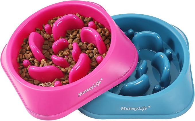 MateeyLife 2-Pack Slow Feeder Dog Bowls, 2 Cups, Dog Puzzle Feeder Bowl | Food-contact safe, dishwasher safe, non-slip base, maze design, for fast eaters, for dogs and cats, daily mealtimes - Image 8