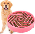 TOBYTO Slow Feeder Dog Bowls Large Medium Breed,Anti-Choking Slow Eating Dog Food Bowl,Non Slip Pet Slower Food Feeding Bowls Large Puzzle Slow Feeder Bloat Stop Maze Dog Dishes,Pink by TOBYTO