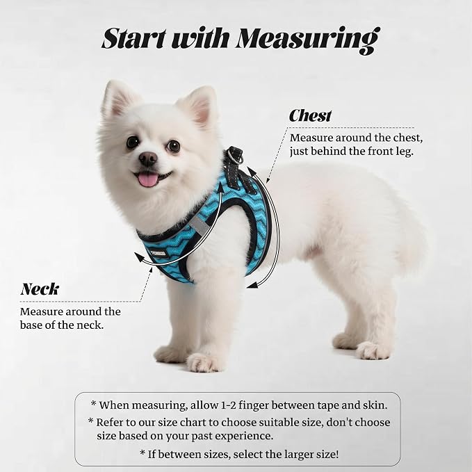 No Pull Dog Puppy Harness and Leash Set Reflective Mesh Vest Medium - Image 2