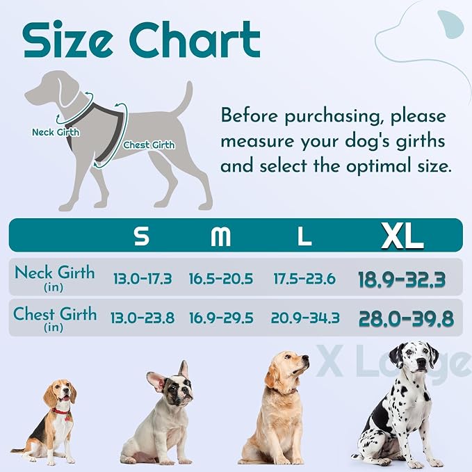 Eagloo Dog Harness No Pull for Large Dogs, Easy On & Off with 3 Buckles | No Choke with Front Clip, Adjustable Fit, MOLLE System, Reflective Vest, Easy Control for Walking, Red & Teal, X-Large - Image 2
