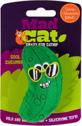 Mad Cat Cool Cucumber Veggie Catnip and Silvervine Plush Cat Toy, 1 Pack | Garden themed plaything that sparks batting, kicking and cuddly play sessions for felines during active time at home daily by Unknown