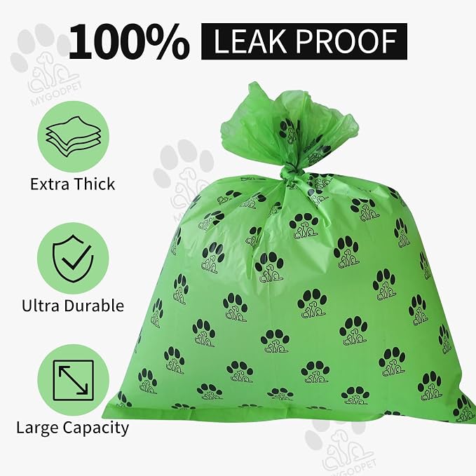 Dog Poop Bags Rolls with Dispenser 150 Count Biodegradable Poop Bags for Dog and Cat Ocean Soap Scented Waste Bag Leak Proof Doggie Poop Bag Doggy Trash Bag Green - Image 3