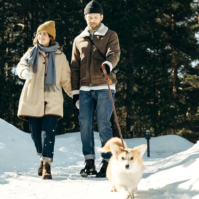 S-ETOVUS-Chain Dog Leash, Bite-Proof Metal Leash, with Padded Handle | Three Sizes 7.25FT/5.2FT/4FT, Woven From Nylon Rope And Chain, Durable And Bite-Resistant, Comfortable With Padded Handles. - Image 9